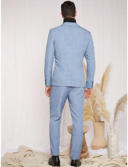 Manfinity Homme Men Single Button Blazer & Pants Suit Set